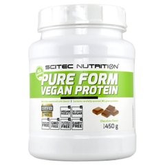 Рисовий протеїн, Pure Form Vegan Protein, шоколад, Scitec Nutrition , 450 г - фото