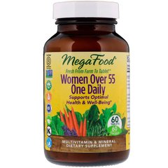 Вітаміни і мінерали для жінок 55+, Women Over 55, MegaFood, 1 в день, 60 таблеток - фото