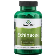 Ехінацея пурпурова, Echinacea, Swanson, 400 мг, 100 капсул - фото
