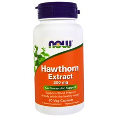 Екстракт Глоду, Hawthorn, Now Foods, 300 мг, 90 капсул - фото