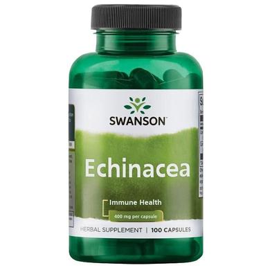 Эхинацея пурпурная, Echinacea, Swanson, 400 мг, 100 капсул - фото