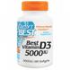 Вітамін Д3, Vitamin D3, Doctor's Best, 125 мкг (5000 МО), 180 капсул, фото – 1