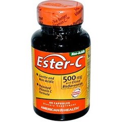 Естер С, Ester-C, American Health, 500 мг, 60 капсул - фото