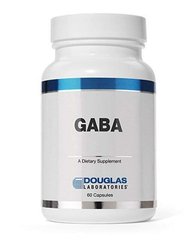 ГАМК, гамма-аминомасляная кислота, Gaba, Douglas Laboratories, 500 мг, 60 капсул - фото