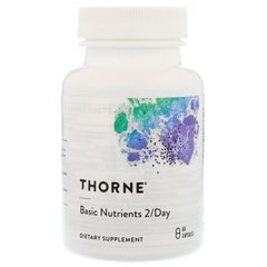 Мультивітаміни без заліза, Basic Nutrients 2/Day, Thorne Research, 60 капсул - фото