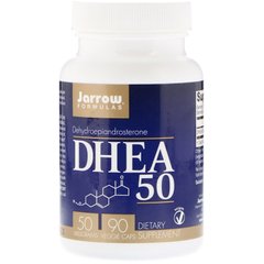 Дегідроепіандростерон, DHEA 50, Jarrow Formulas, 50 мг, 90 капсул - фото