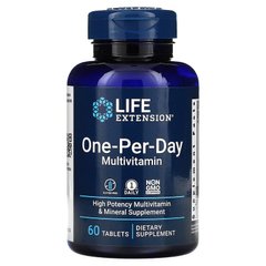 Вітамінний комплекс, One-Per-Day Tablets, Life Extension, 1 в день, 60 таблеток - фото