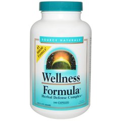 Иммунная защита (формула), Wellness Formula, Source Naturals, травяной комплекс, 240 капсул - фото