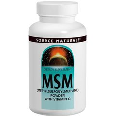 Метилсульфонілметан з вітаміном С, MSM (Methylsulfonylmethane) with Vitamin C, Source Naturals, 227 г - фото