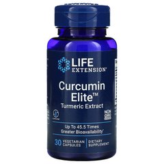 Екстракт куркуми, Curcumin Elite, Life Extension, 30 рослинних капсул - фото