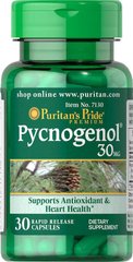 Пікногенол, Pycnogenol, Puritan's Pride, 30 мг, 30 капсул - фото