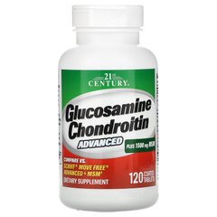 Глюкозамін, Glucosamine Chondroitin, 21st Century, 120 таблеток - фото