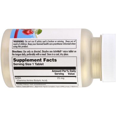 ГАМК (гамма-аминомасляная кислота), GABA, Kal, вишня, 25 мг, 120 таблеток - фото