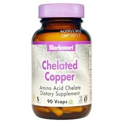 Мідь (Chelated Copper), Bluebonnet Nutrition, 90 капсул - фото