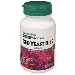 Червоний дріжджовий рис 600 мг, Nature's Plus, 60 гелевих капсул - фото