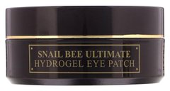 Патчі з муцином равлика і отрутою бджоли, Snail Bee Ultimate Hydrogel Eye Patch, Benton, 60 шт - фото