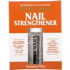 Засіб для зміцнення нігтів, Nail Strengthener, Nature's Plus, Ultra Nails, 7,4 мл - фото
