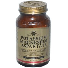 Магній і калій аспартат, Potassium Magnesium, Solgar, 90 капсул - фото