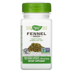 Фенхель, Fennel, Nature's Way, насіння, 480 мг, 100 капсул - фото