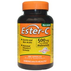 Эстер С с биофлавоноидами, Ester-C, American Health, 500 мг, 120 капсул - фото