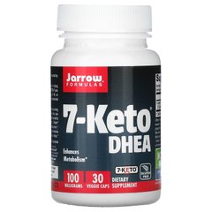 ДГЕА, Дегідроепіандростерон (7-КЕТО DHEA), Jarrow Formulas, 100 мг, 30 капсул - фото