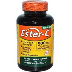 Эстер С с цитрусовыми биофлавоноидами, Ester-C, American Health, 500 мг, 225 таблеток - фото