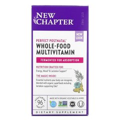 Мультивитаминный комплекс постнатальный, Postnatal MultiVitamin, New Chapter, 96 таблеток - фото