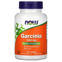 Гарцинія (Garcinia), Now Foods, 1000 мг, 120 таблеток - фото