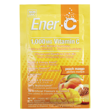 Шипучий Порошковый Витаминный Напиток, Вкус Персика и Манго, Vitamin C, Ener-C, 30 пакетиков - фото