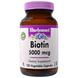 Биотин, Biotin, Bluebonnet Nutrition, 5000 мкг, 120 капсул, фото – 1