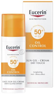 Сонцезахисний гель-крем для особи з матовим ефектом, Eucerin, SPF 50 - фото