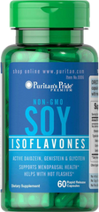 Ізофлавони сої, Soy Isoflavones, Puritan's Pride, без ГМО, 750 мг, 60 капсул швидкого высвобождения - фото