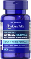 ДГЕА, Дегідроепіандростерон, DHEA, Puritan's Pride, 50 мг, 50 таблеток - фото
