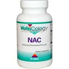 Ацетилцистеїн, NAC, Nutricology, 90 таблеток - фото