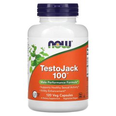 Репродуктивное здоровье мужчин, TestoJack 100, Now Foods, 120 капсул - фото