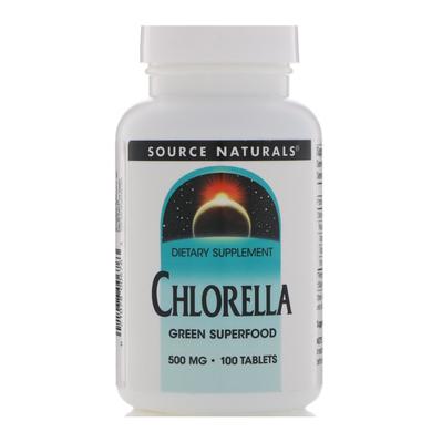 Хлорела 500 мг, Source Naturals, 100 таблеток - фото