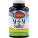 Метилсульфонілметан МСМ, MSM Sulfur, Carlson Labs, 1000 мг, 180 капсул, фото – 1