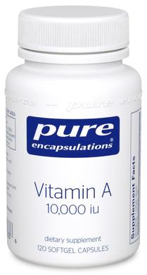 Витамин A, Vitamin A, Pure Encapsulations, 10,000 МЕ, 120 капсул - фото