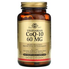 Коензим Q10 вегетаріанський, CoQ-10, Solgar, 60 мг, 180 капсул - фото