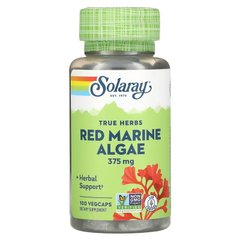 Червоні водорості, Red Marine Algae, Solaray, 375 мг, 100 капсул - фото