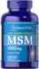 МСМ, Метилсульфонілметан, MSM, Puritan's Pride, 1500 mg, 120 капсул, фото – 1