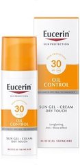 Сонцезахисний гель-крем для жирної та схильної до акне шкіри обличчя SPF 30, Eucerin, 50 мл - фото