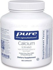 Кальцій (цитрат), Calcium (citrate), Pure Encapsulations, 180 капсул - фото