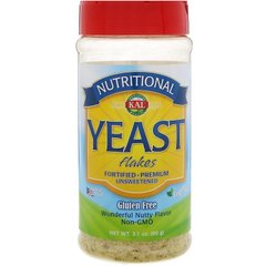 Харчові дріжджі в пластівцях, Nutritional Yeast Flakes, Kal, 90 г - фото