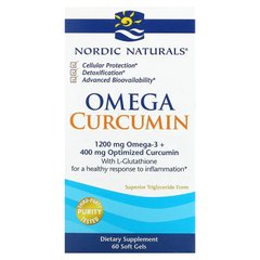 Омега и куркумин, Omega Curcumin, Nordic Naturals, 60 капсул - фото
