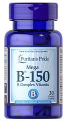 Витамин B-150 ™ Комплекс, Vitamin B-150™ Complex, Puritan's Pride, 30 таблеток - фото