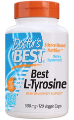 L- тирозин, Best L-Tyrosine, Doctor's Best, 500 мг, 120 капсул - фото
