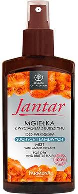 Янтарный спрей для сухих и ломких волос, Jantar Mist For Dry And Brittle Hair, Farmona, 200 мл - фото
