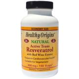 Ресвератрол (Resveratrol), Healthy Origins, з екстрактом червоного вина, 300 мг, 150 рослинних капсул, фото