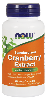 Журавлина, Cranberry, Now Foods, стандартизований екстракт, 90кап. - фото